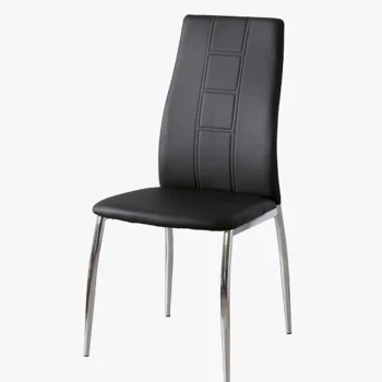 NAKURA Sillas Tapizadas^Silla De Comedor Roxana Tapizado PU Negro 44 X 99 X 55 Cm