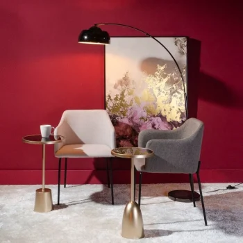 IXIA Sillas Tapizadas^Silla De Comedor Tapizada Beige Estilo Minimalista 52,5 X 77 X 53 Cm