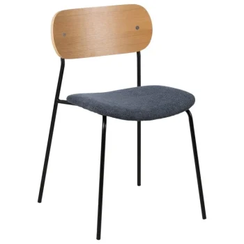 IXIA Sillas Tapizadas^Silla De Comedor Tapizada Color Natural - Azul 49 X 80 X 53 Cm