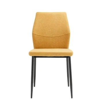 NAKURA Sillas Tapizadas^Silla De Comedor Tapizada Mérida En Tela Easy Clean Mostaza 49 X 86,5 X 53 Cm