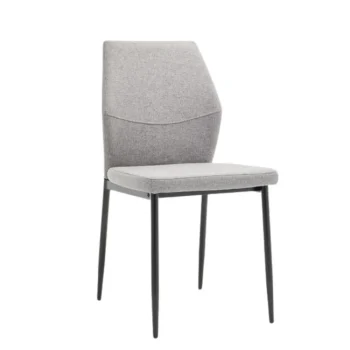 NAKURA Sillas Tapizadas^Silla De Comedor Tapizada Mérida En Tela Easy Clean Gris 49 X 86,5 X 53 Cm