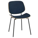 IXIA Sillas Tapizadas^Silla De Comedor Tapizado Azul Marino 49 X 50 X 80 Cm