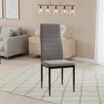 DISTRIGAL Sillas Tapizadas^Silla De Comedor Yuri Tapizada En Microfibra Jarama Marengo Con Patas Metálicas Negras