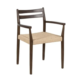 IXIA Sillas De Madera^Silla De Madera Marrón Asiento Fibra 58 X 49  x 78,50 Cm 58 X 78,5 X 49 Cm