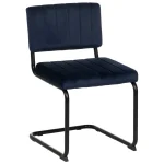 IXIA Sillas Tapizadas^Silla De Salón Contract Estructura Metálica Tapizado Azul 48 X 82 X 56 Cm