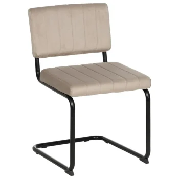 IXIA Sillas Tapizadas^Silla De Salón Contract Estructura Metálica Tapizado Beige 48 X 82 X 56 Cm