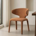 IXIA Sillas Tapizadas^Silla De Salón Tapizada Jaspeado Marrón 58 X 81 X 60 Cm