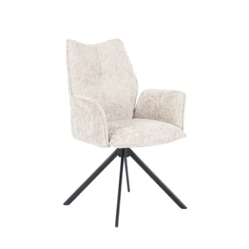 NAKURA Sillas Tapizadas^Silla Giratoria Con Brazos Ander Tapizado Beige 63  x 93 X 62 Cm