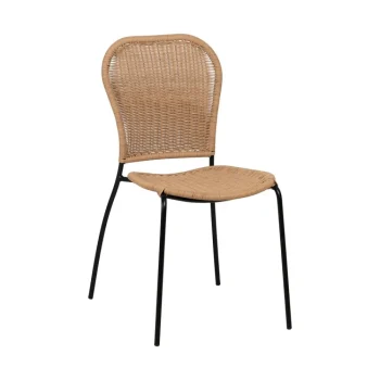 IXIA Sillas De Jardín^Silla Jardin O Terraza En Polietileno Y Acero Natural  48 X 87 X 57 Cm