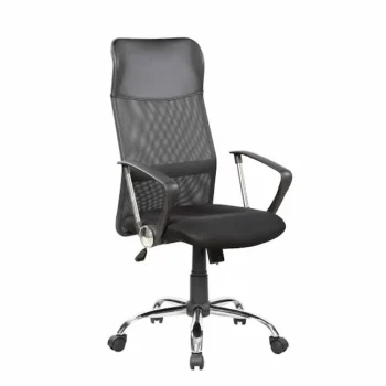 NAKURA Sillas De Estudio|Sillas De Oficina^Silla Oficina Ergónomica León Tapizada PU Negro 59 X 110 - 120 X 60 Cm