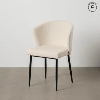 IXIA Sillas Tapizadas^Silla Tapizada Colección UrbanLine Blanco - Negro Para Salón Y Hostelería 59 X 80 X 55 Cm