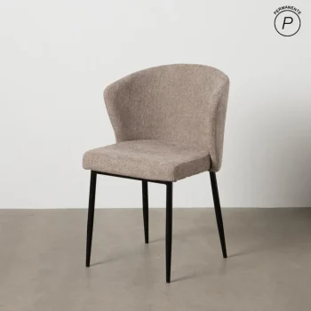 IXIA Sillas Tapizadas^Silla Tapizada Colección UrbanLine Taupe - Negro Para Salón Y Hostelería 59 X 80 X 55 Cm