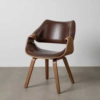 IXIA Sillas Tapizadas^Silla Tapizada Símil Piel Wood Marrón 61 X 82 X 56 Cm
