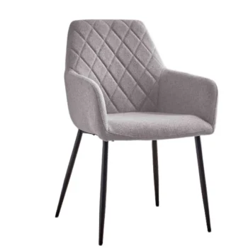 NAKURA Sillas Tapizadas^Silla Tapizada Valera Tapizado Con Rombos Easy Clean Marrón Pardo - Negro 54,5 X 88 X 54,6