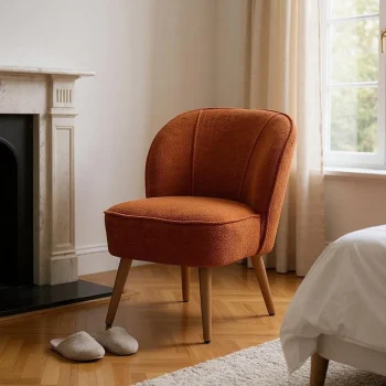 IXIA Sillones^Sillón Con Patas De Madera Tapizado Terracota 54 X 73 X 64 Cm