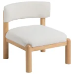 IXIA Sillones^Sillón De Madera Tapizado Blanco 62 X 71 X 62 Cm