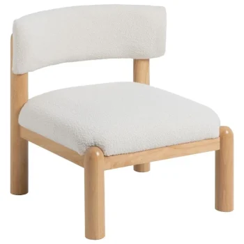 IXIA Sillones^Sillón De Madera Tapizado Blanco 62 X 71 X 62 Cm