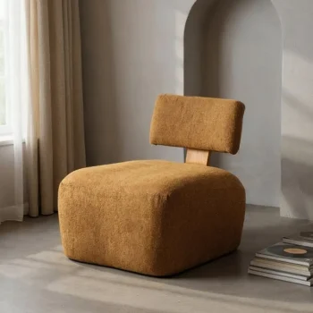 IXIA Sillones^Sillón Moderno Tapizado Jaspeado Teja 60 X 64,5 X 72 Cm