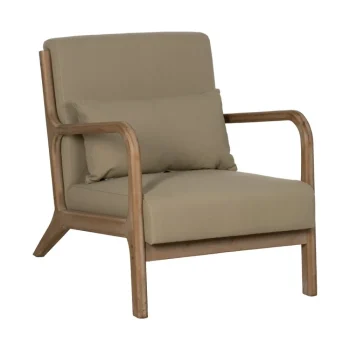 IXIA Sillones^SILLÓN NATURAL-BEIGE TEJIDO-MADERA 66 X 85 X 74 CM