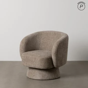 IXIA Sillones^Sillón Redondo Club Beige Estilo Contemporáneo 78 X 77 X 79 Cm