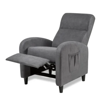 NAKURA Sillones^Sillón Relax Manual Gante Tapizado Gris 66 X 100 X 92 Cm