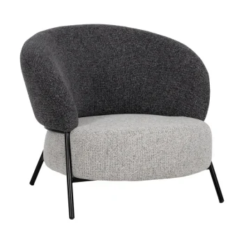 IXIA Sillones^Sillón Tapizado Gris - Negro 85 X 71 X 81 Cm