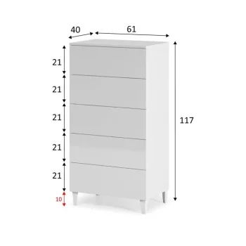 FORES Sinfonier^Sinfonier 5 Cajones Loft Blanco