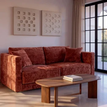 IXIA Sofás Baratos Online^Sofá 3 Plazas Confort Tapizado Color Teja 210 X 86 X 96 Cm