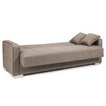 NAKURA Sofás Cama|Sofás Baratos Online^Sofá Cama 3 Plazas Apertura Clic Clac Con Arcón Madrid Tapizado Marrón 220 X 90 X 85 Cm