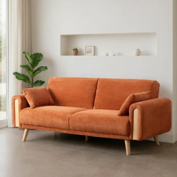 IXIA Sofás Cama^Sofá Cama Tapizado Terracota 218 X 90 X 82 Cm