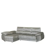 DISTRIGAL Chaise Longues^Sofá Chaise Longue Epi Con Arcón Tapizado En Tela Magnol Cemento 290 X 100 X 80,5 - 150 Cm