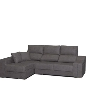 DISTRIGAL Chaise Longues^Sofá Chaise Longue Rio Con Arcón Extraíble Magnol Cemento 257 X 110 X 78 - 138 Cm