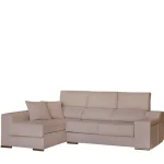 DISTRIGAL Chaise Longues^Sofá Chaise Longue Sevilla Con Arcón Tapizado En Tela Nevada Beige 265 X 100 X 80,5 - 140 Cm