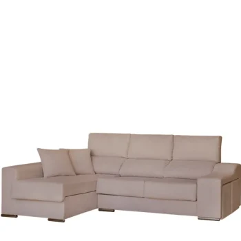 DISTRIGAL Chaise Longues^Sofá Chaise Longue Sevilla Con Arcón Tapizado En Tela Nevada Beige 265 X 100 X 80,5 - 140 Cm