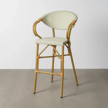 IXIA Taburetes De Cocina^Taburete Alto Bar Metálico Tapizado Aguamarina 57 X 111 X 62 Cm