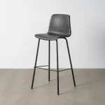 IXIA Taburetes De Cocina^Taburete Alto Bar PU Lyon Negro 45 X 81 X 47 Cm