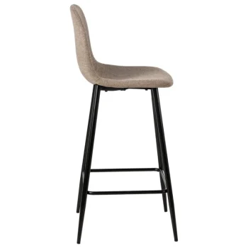 IXIA Taburetes De Cocina^Taburete Alto Bar Tapizado Taupe 45,50 X 45 X 105,50 Cm