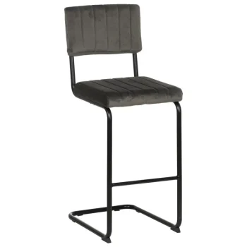 IXIA Taburetes De Cocina^Taburete Alto Con Respaldo Contract Estructura Metálica Tapizado Taupe 44 X 115 X 50 Cm