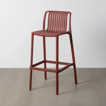 IXIA Taburetes De Cocina^Taburete Alto Exterior Apilable Oporto Polipropileno Granate 52 X 100 X 55 Cm