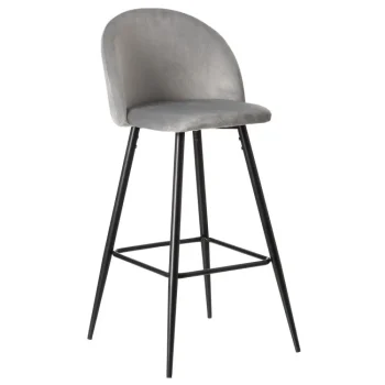 IXIA Taburetes De Cocina^Taburete Alto Gris Tejido - Metal Salón