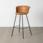 IXIA Taburetes De Cocina^Taburete Alto Parma Camel Con Patas Metálicas Negras 44,5 X 93,5 X 48,5 Cm