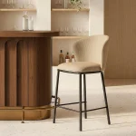 IXIA Taburetes De Cocina^Taburete Bar Medio Espiga Beige 55 X 96 X 55 Cm