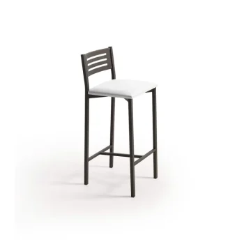 VELASCO Taburetes De Cocina^Taburete De Cocina Con Respaldo Medio Kati, Armazón Negro Texturizado 33 X 87 X 38 Cm