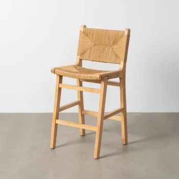 IXIA Taburetes De Cocina^Taburete Medio Bar En Madera De Caucho Natural 45 X 94 X 46 Cm