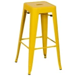 IXIA Taburetes De Cocina^Taburete Metálico Amarillo Dallas Estilo Industrial 43,5 X 76,5 X 43,5 Cm