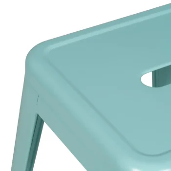 IXIA Taburetes De Cocina^Taburete Metálico Apilable Turquesa Dallas Estilo Industrial 43,5 X 76,5 X 43,5 Cm