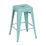 IXIA Taburetes De Cocina^Taburete Metálico Turquesa Dallas Estilo Industrial 42 X 61,2 X 42 Cm