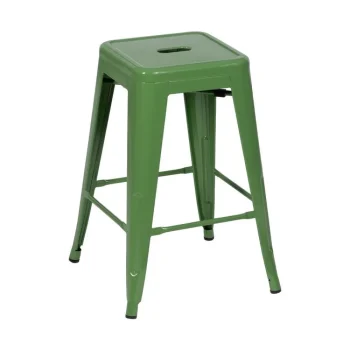 IXIA Taburetes De Cocina^Taburete Metálico Verde Dallas Estilo Industrial 42 X 61,2 X 42 Cm