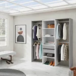 FORES Armarios Blancos^Vestidor Sin Puertas 2 Cajones Tidy Blanco Artik - Cemento 179 X 202 X 50 Cm