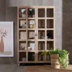 IXIA Vitrinas^Vitrina 2 Puertas En Madera De Mango Color Blanco Rozado 120 X 194 X 40 Cm